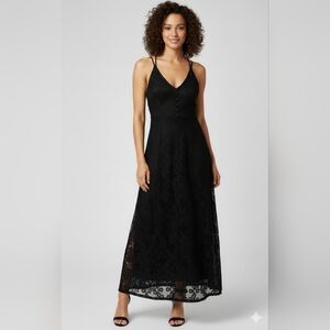 Ladies Black Lace Dress - Francesca's Miami - Size Small - EUC